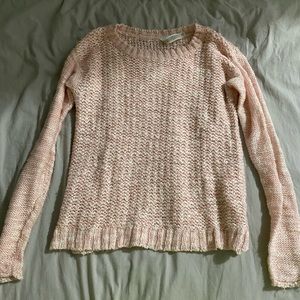 Pink and white sweater